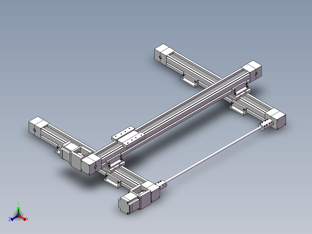 二维移动平台 正等轴测图