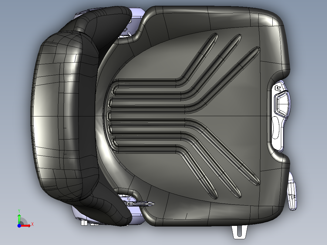Grammer汽车座椅三维建模图纸前视图