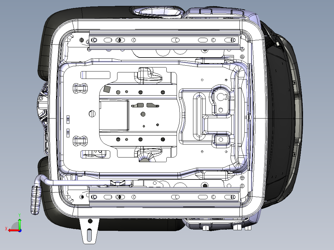Grammer汽车座椅三维建模图纸后视图