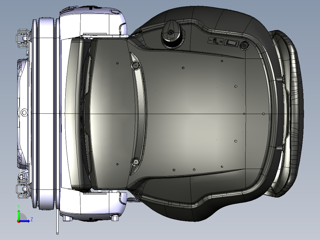 Grammer汽车座椅三维建模图纸左视图