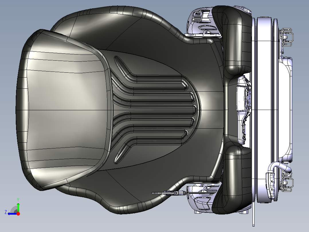 Grammer汽车座椅三维建模图纸右视图