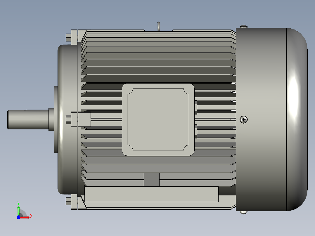 2带底脚无凸缘电机80M前视图