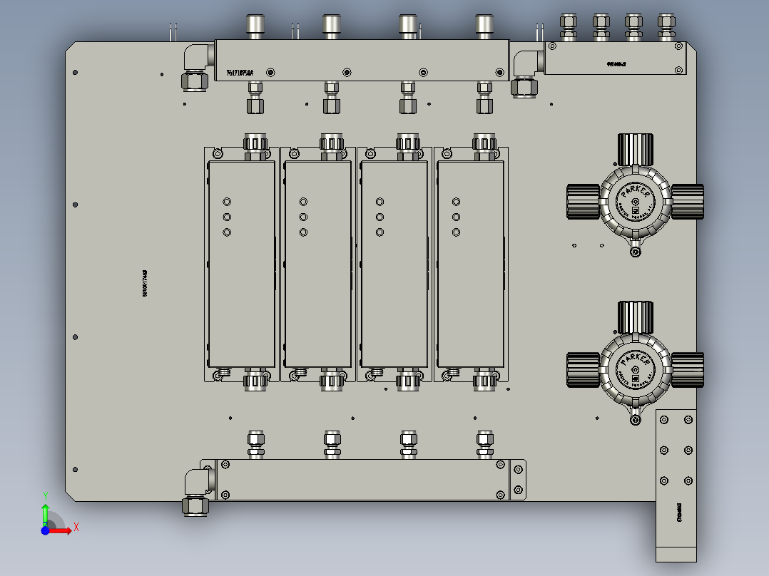 76071376-药液阀安装板组件前视图
