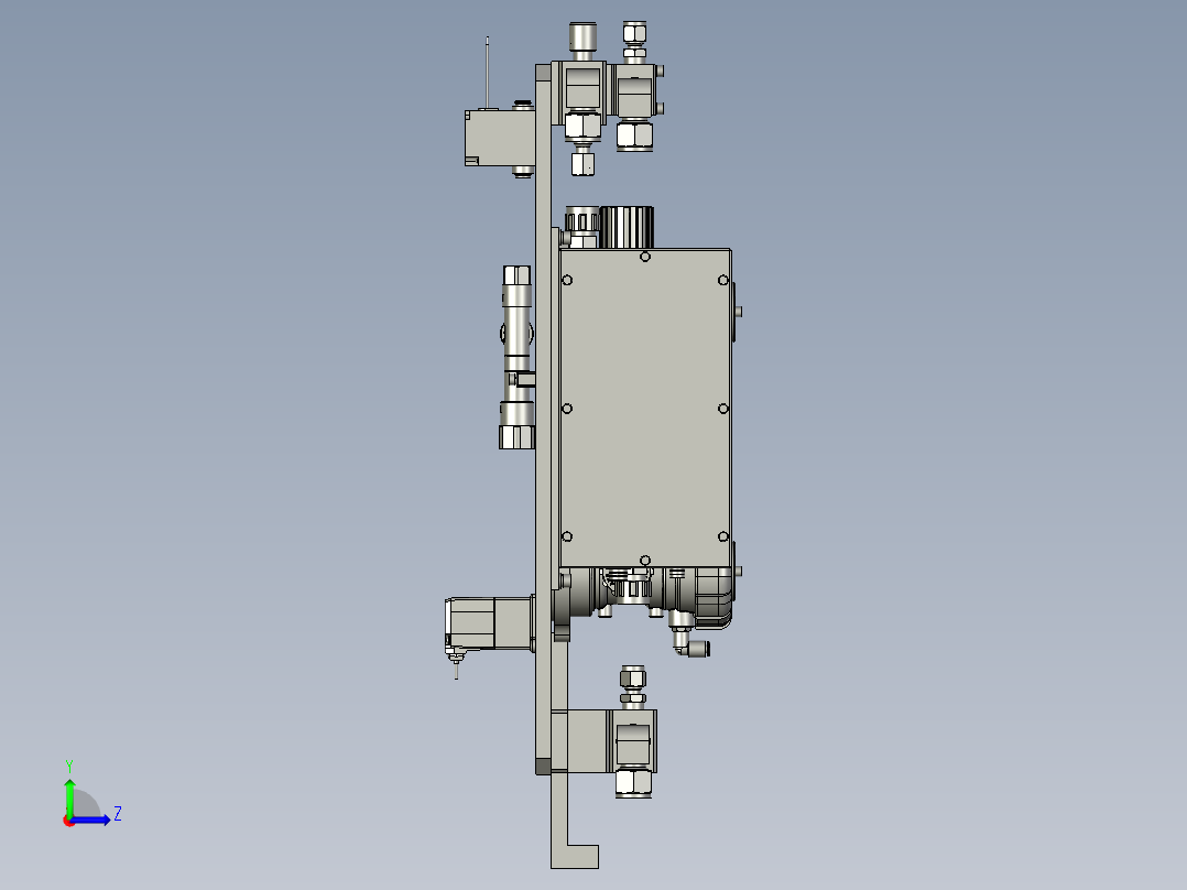 76071376-药液阀安装板组件左视图