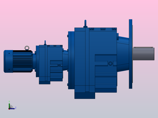 RF167R97法兰轴伸式组合型斜齿轮减速机RF167R97-Y2.2-4P-100-M1-0°-Φ660左视缩略图