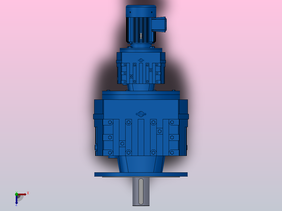 RF167R97法兰轴伸式组合型斜齿轮减速机RF167R97-Y2.2-4P-100-M1-0°-Φ660俯视图