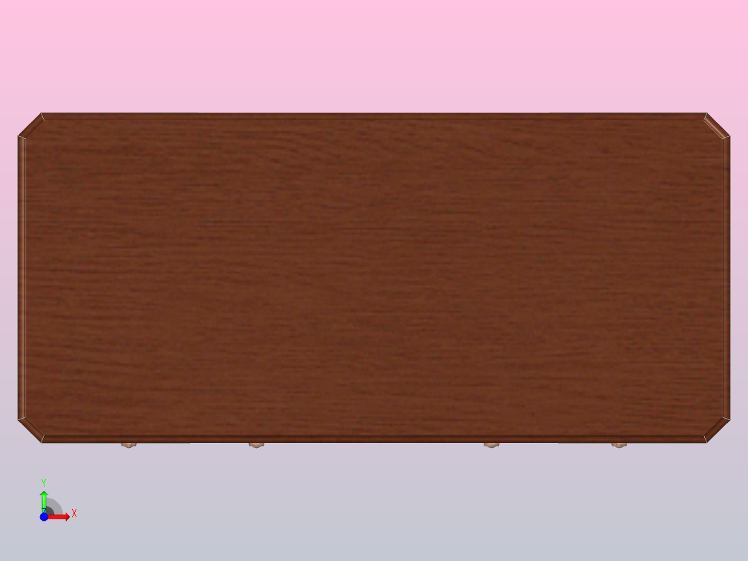 办公写字桌前视图