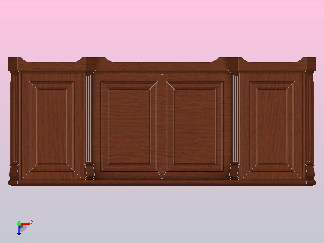 办公写字桌俯视图