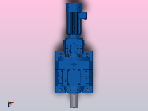 R147R87底脚轴伸式安装组合型斜齿轮减速机R147R87-Y2.2-4P-100-M1-0°俯视缩略图