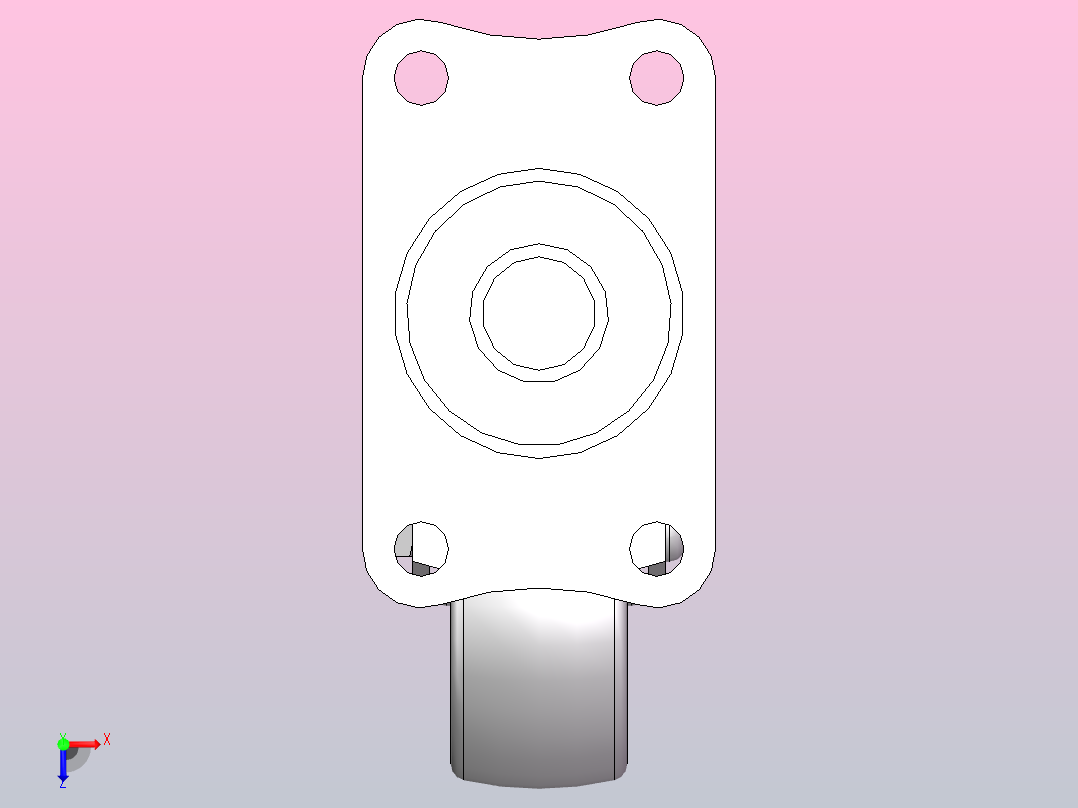 脚轮PARTserver50500846俯视图