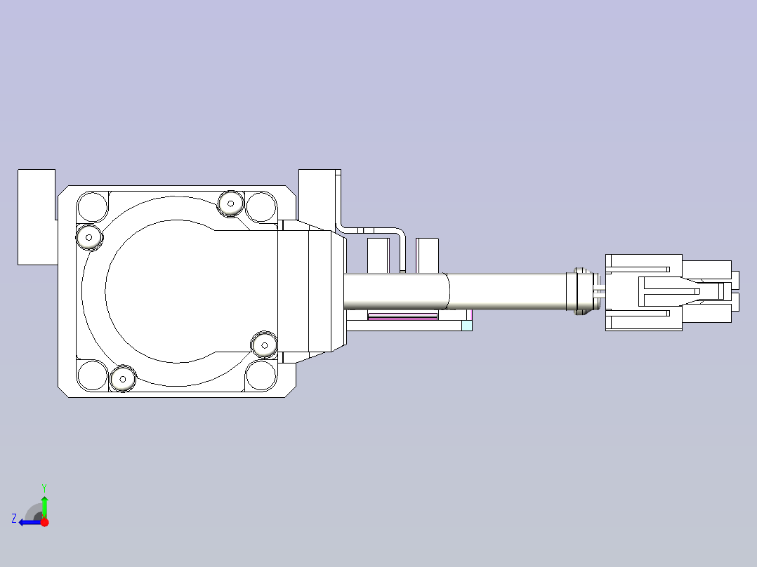 KK40-200A1-F0带MSMD012G1A电机右视图