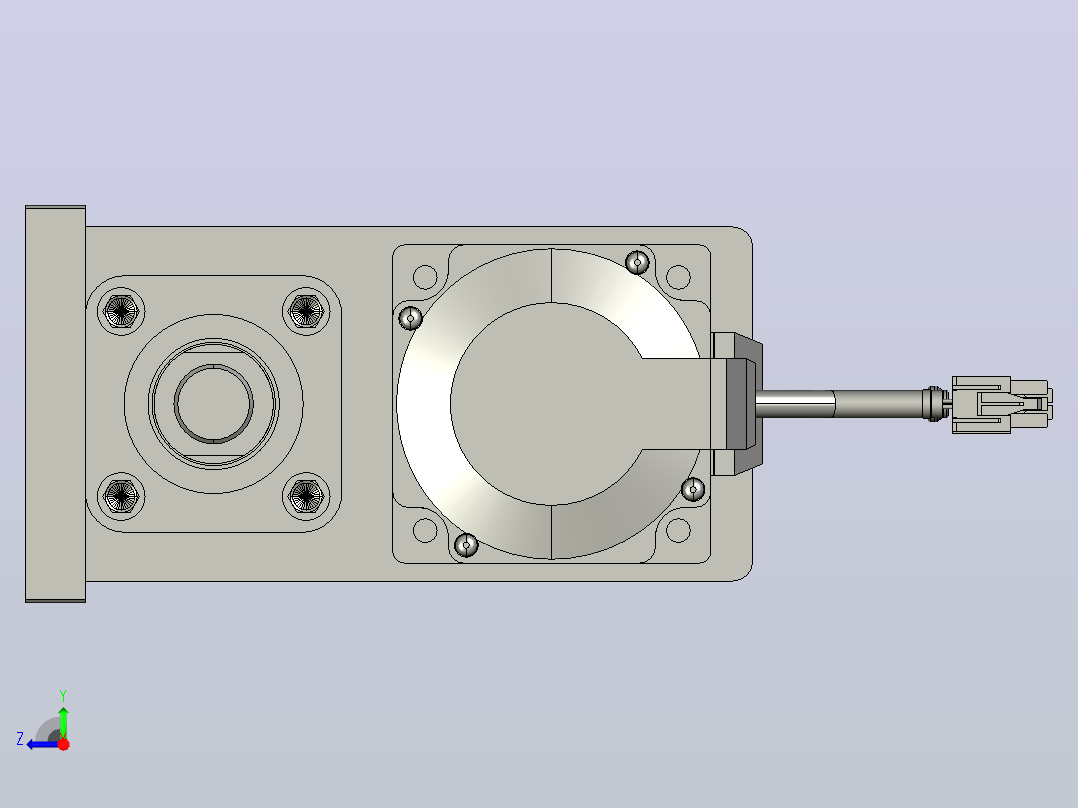 RKD50-150-P-LB-75-B3折返电动缸右视图