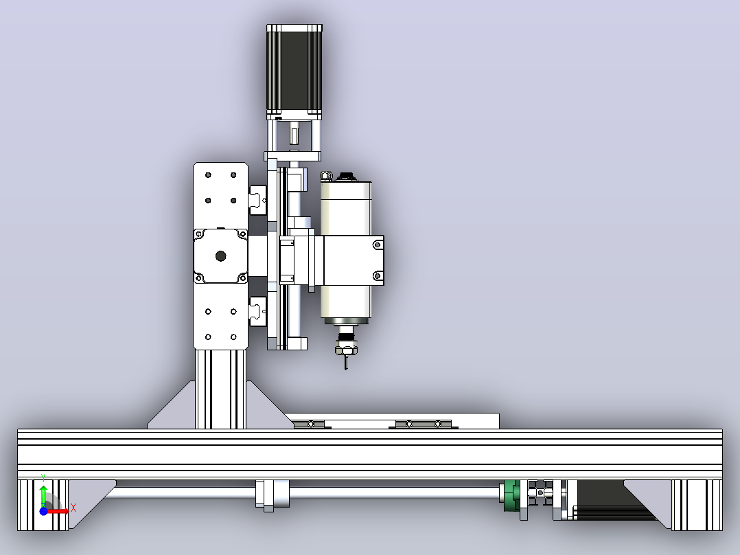 CNC Rounter-500X500X100铝前视图