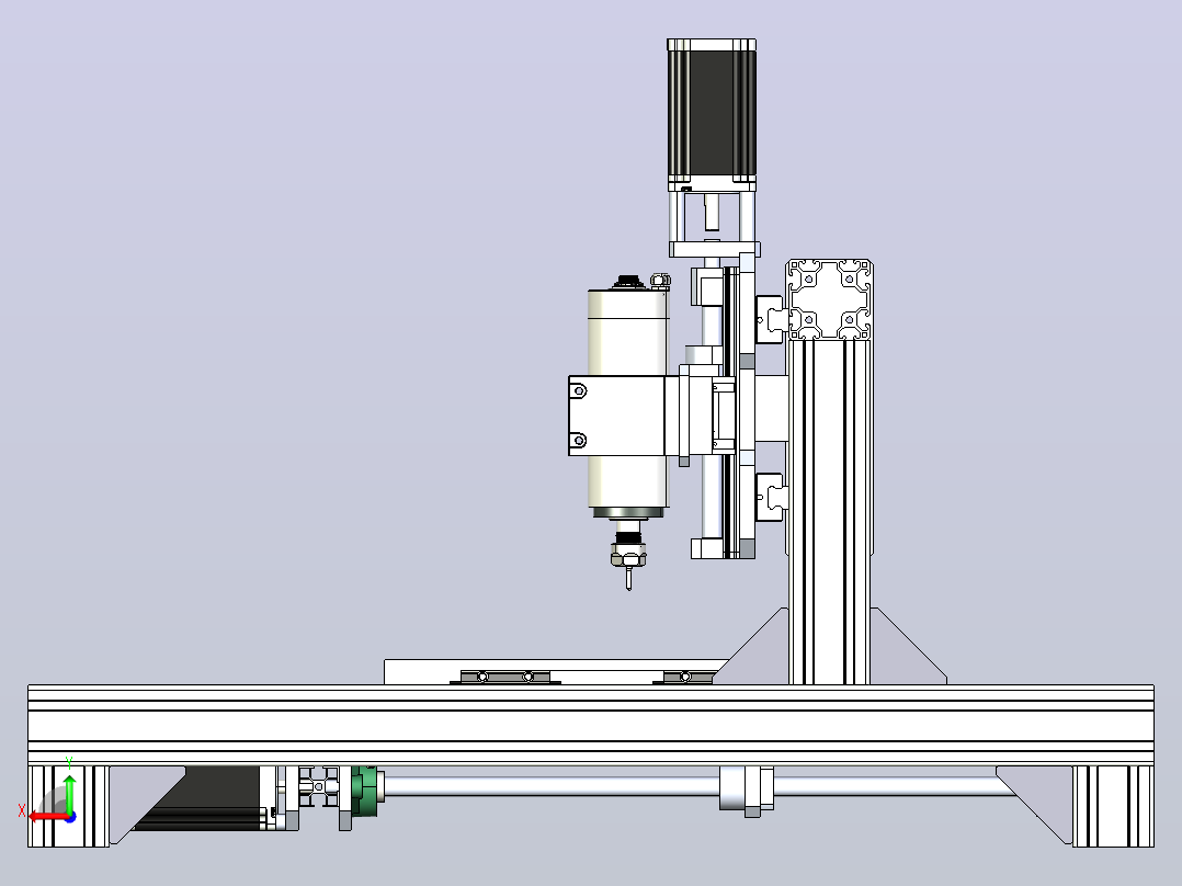 CNC Rounter-500X500X100铝后视图