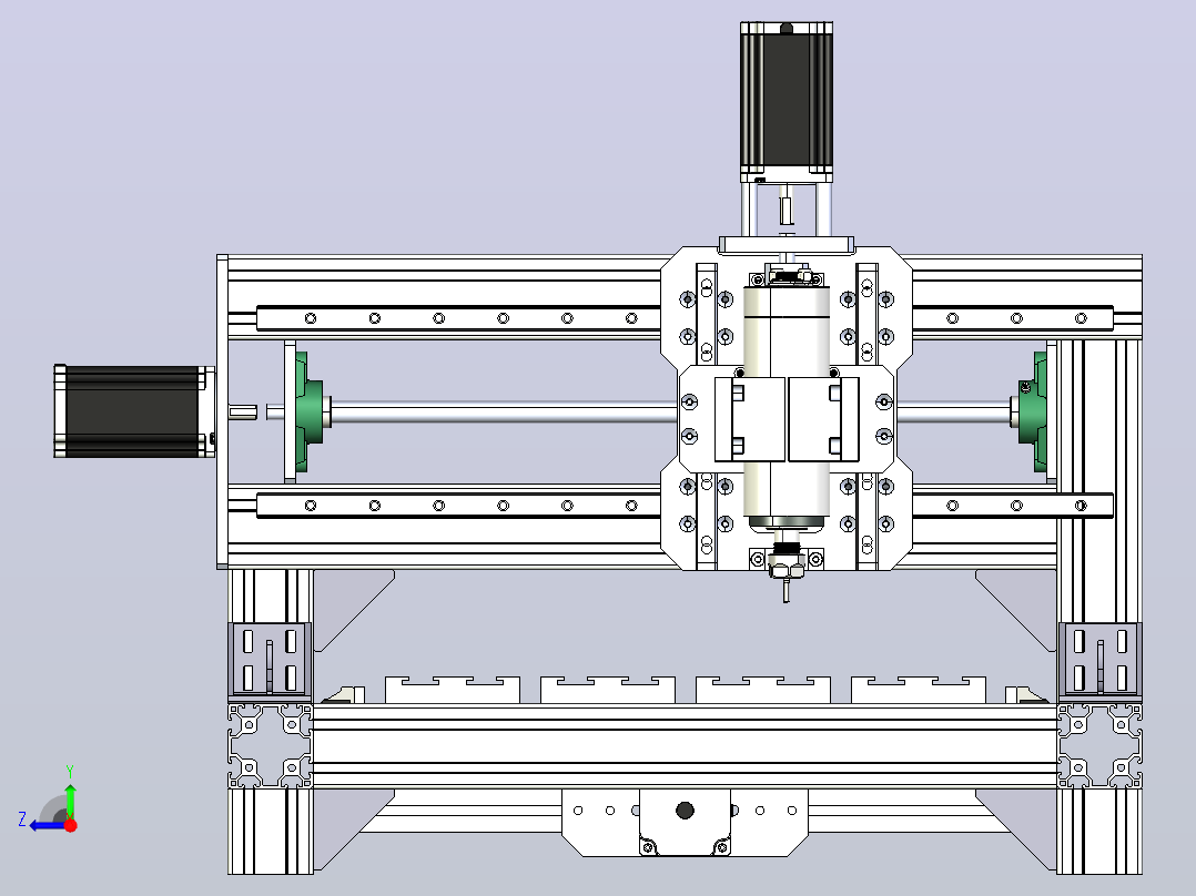 CNC Rounter-500X500X100铝右视图