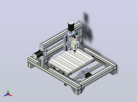 CNC Rounter-500X500X100铝正等轴测缩略图