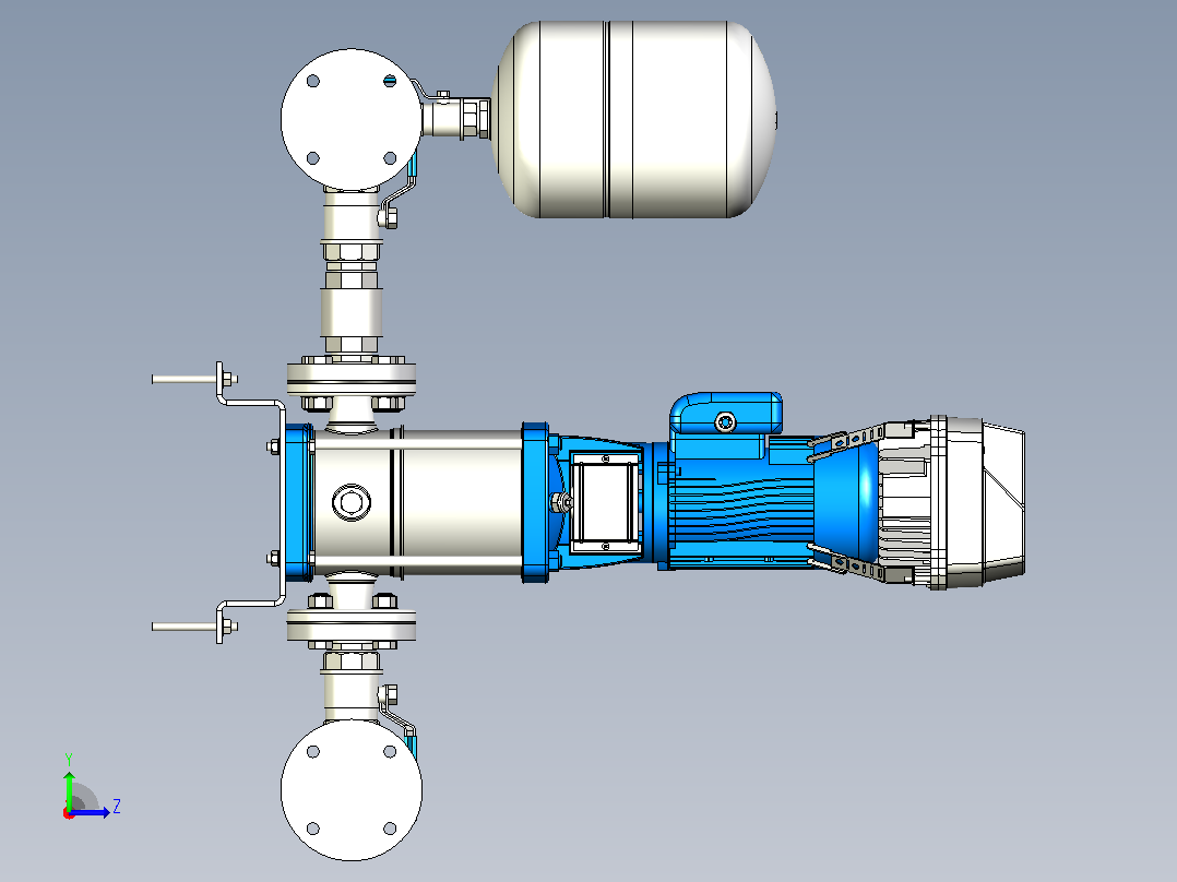 水泵10sv-lowara-pumpset-1 1 STP左视图