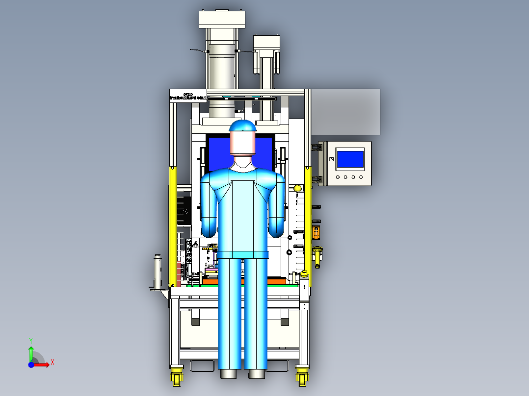 OP180A 管柱轴承压装及轴向铆压前视图