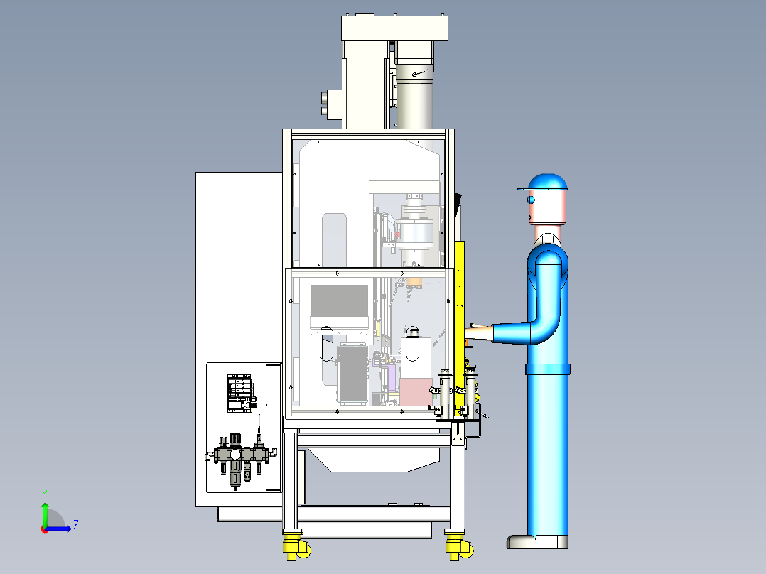 OP180A 管柱轴承压装及轴向铆压左视图