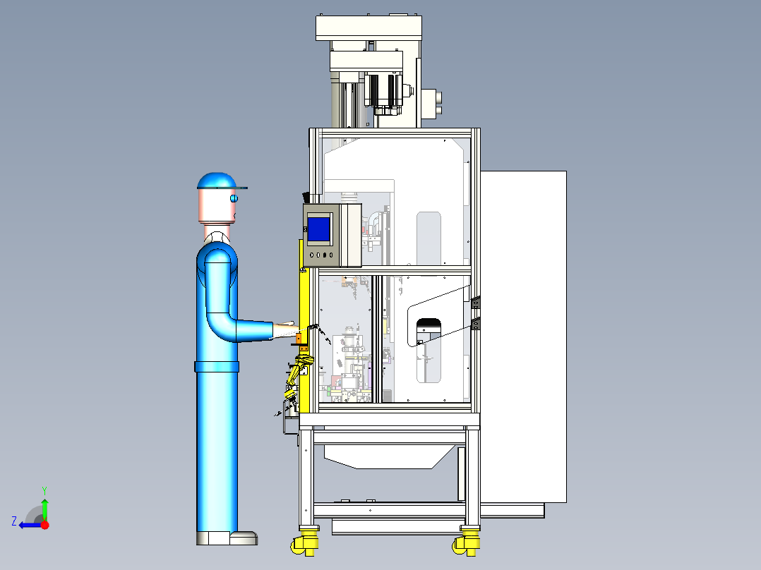 OP180A 管柱轴承压装及轴向铆压右视图