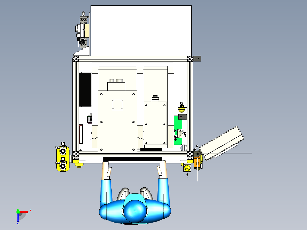 OP180A 管柱轴承压装及轴向铆压俯视图