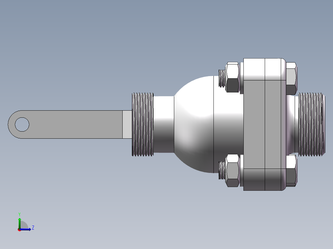 球阀装配图左视图