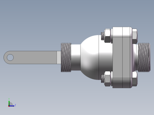 球阀装配图左视缩略图