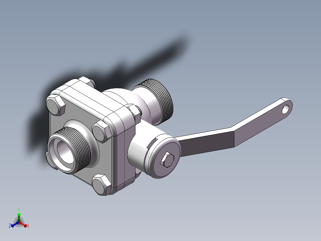 球阀装配图正等轴测图