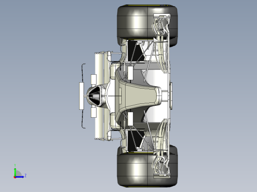 F1模型混合动力车左视缩略图