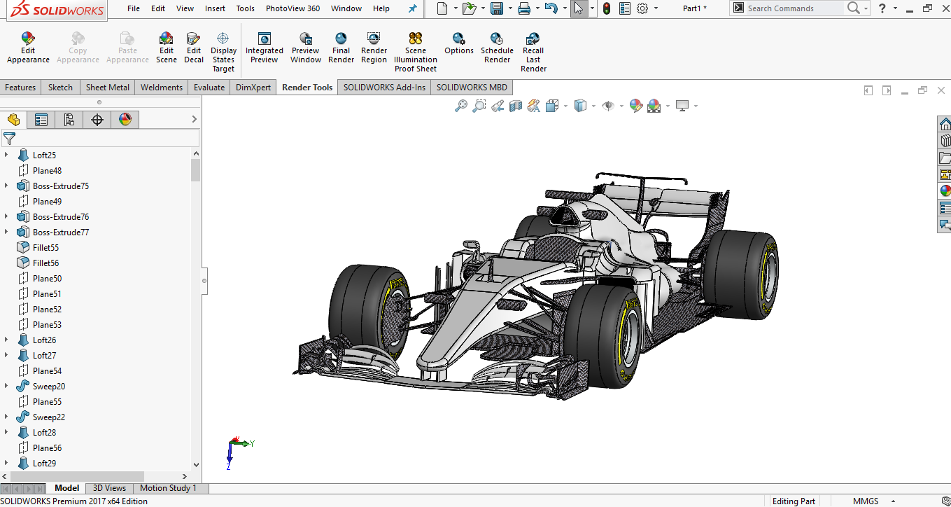 F1模型混合动力车