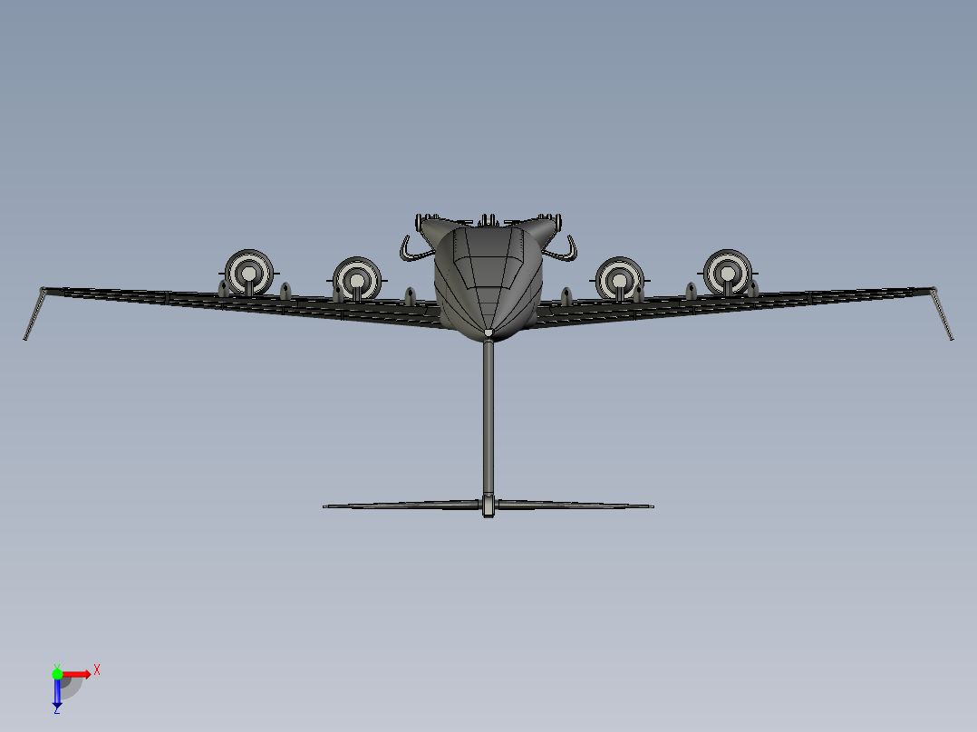C-17运输机俯视图