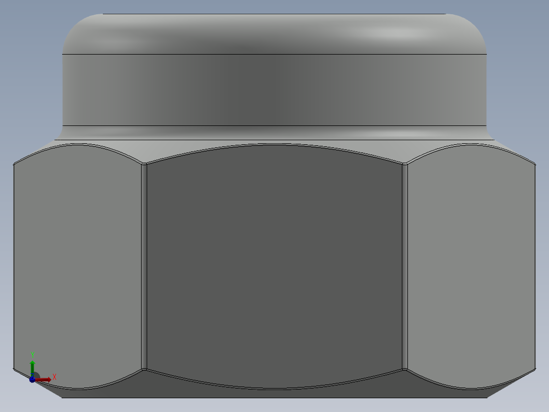 紧固件-0.7500 Lock Nut前视图