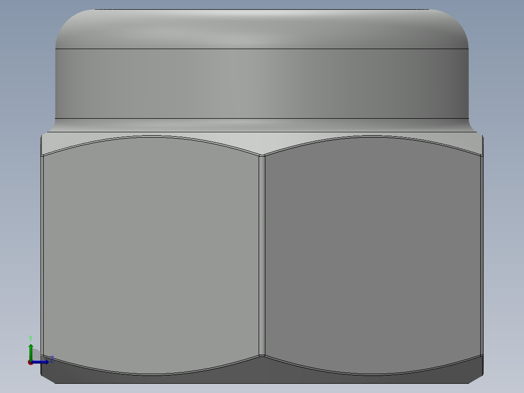 紧固件-0.7500 Lock Nut左视图