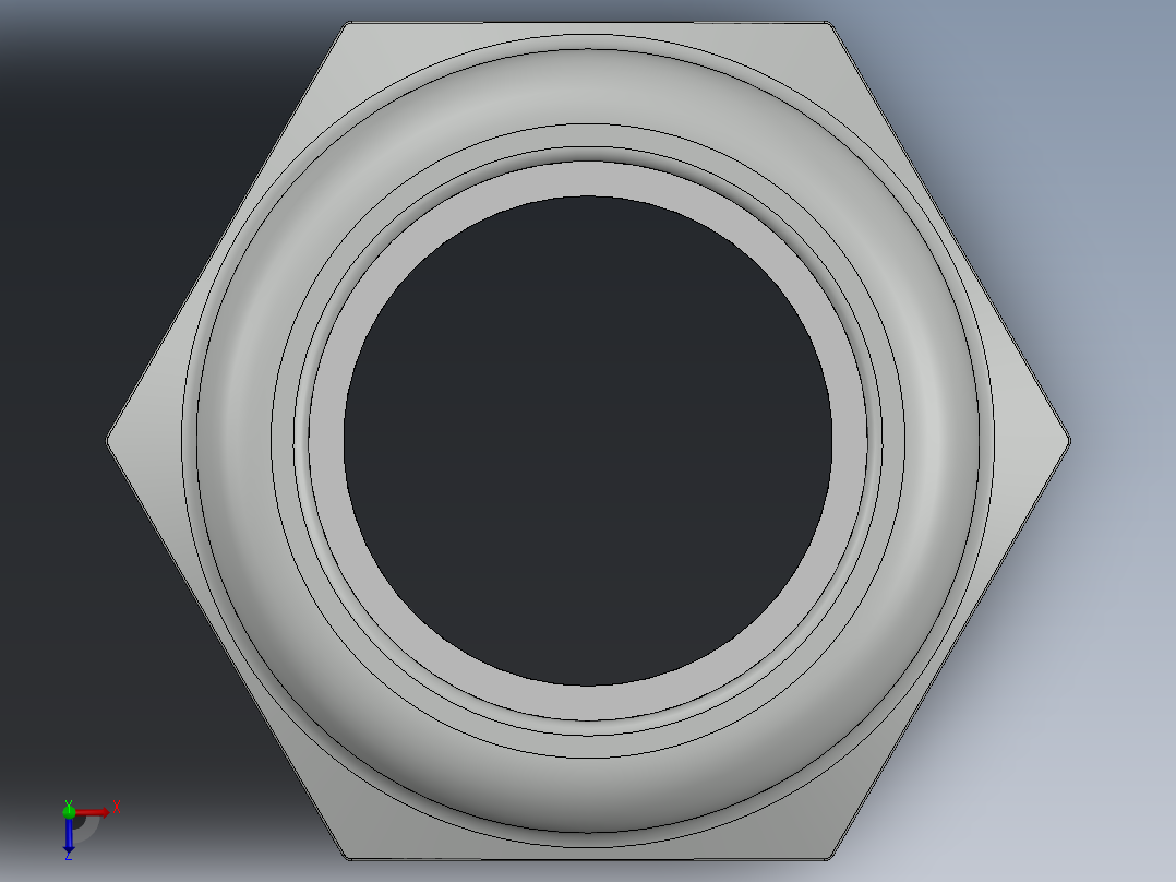 紧固件-0.7500 Lock Nut俯视图