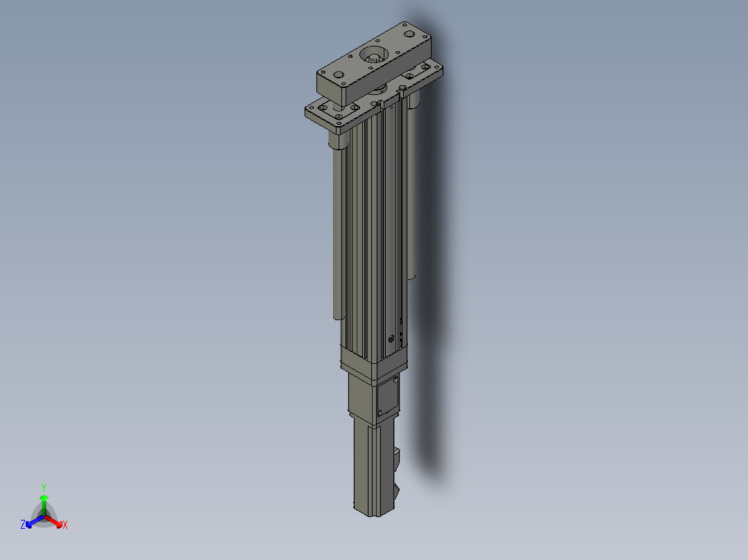 12VZ电动缸-VZ5D-S200-BC正等轴测图