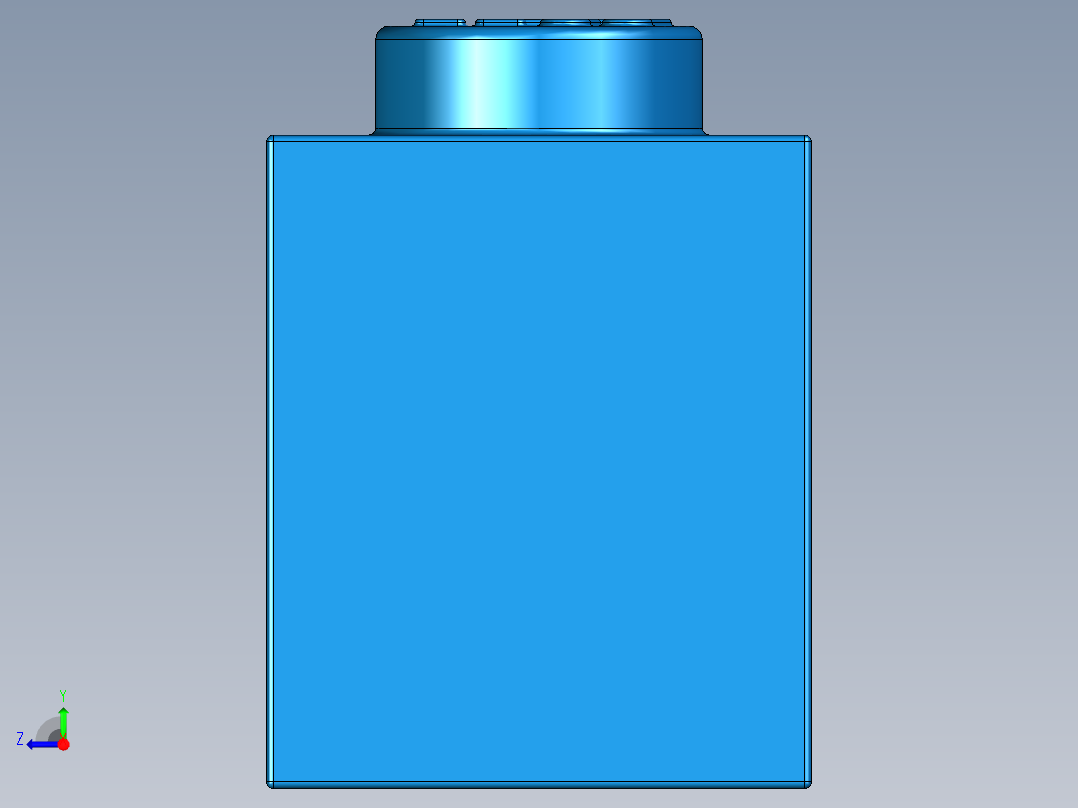 乐高套装 4421基本积木-301023 Bright Blue Brick 1 x 4.STEP右视图