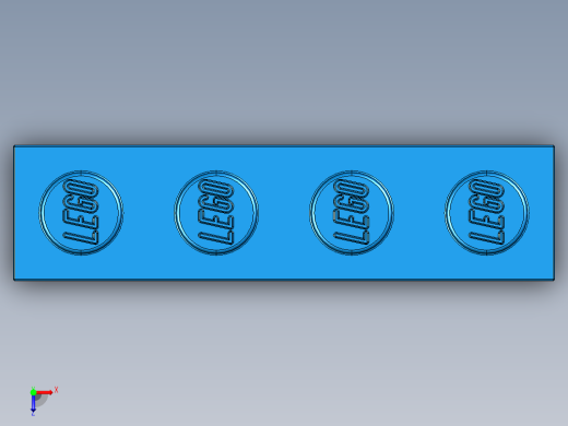 乐高套装 4421基本积木-301023 Bright Blue Brick 1 x 4.STEP俯视缩略图