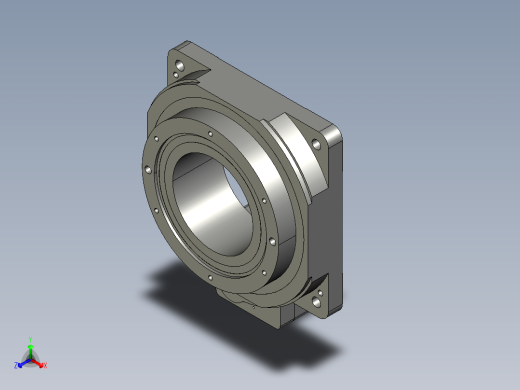 W-DRN 系列中空旋转平台3d模型W-DRN200-F-18-ZP75