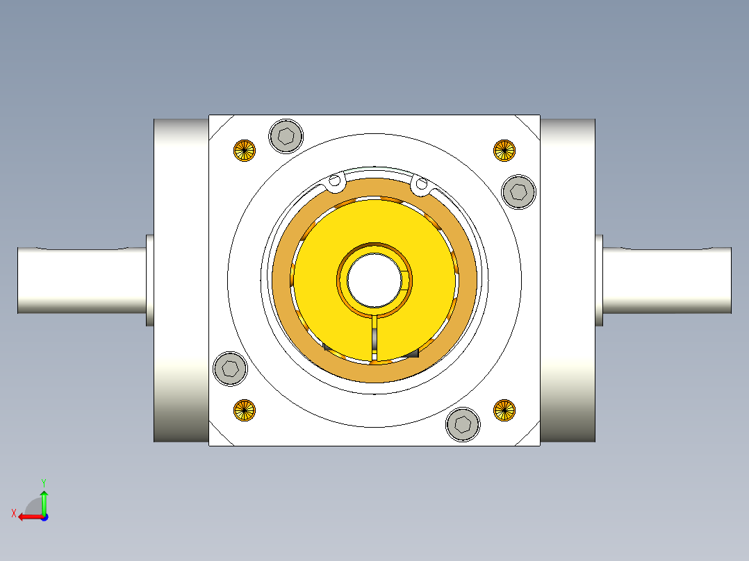 换向器PW90双轴 PGH90-L2 19-80-100-M6.stp后视图