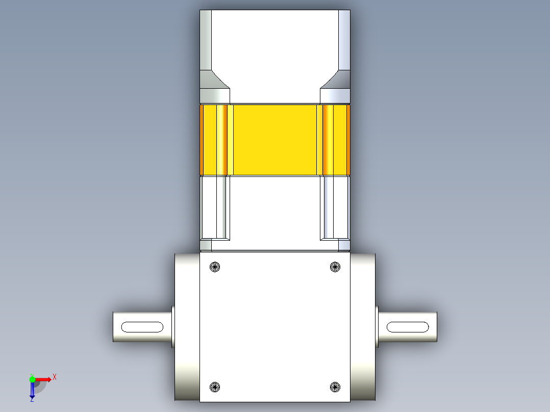 换向器PW90双轴 PGH90-L2 19-80-100-M6.stp俯视图