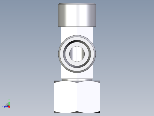 卡套式工业通用硬管接头EO_Swivel_nut_run_tee_EL14SOMDCF右视缩略图