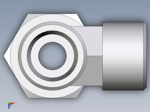 卡套式工业通用硬管接头EO_Swivel_nut_run_tee_EL14SOMDCF俯视缩略图