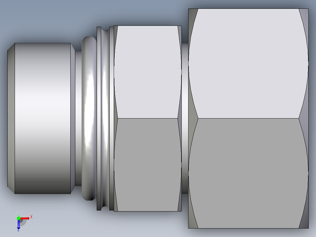 卡套式工业通用硬管接头EO_Swivel_connector_EGEO18LMCF俯视图