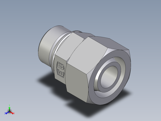卡套式工业通用硬管接头EO_Swivel_connector_EGEO18LMCF正等轴测缩略图