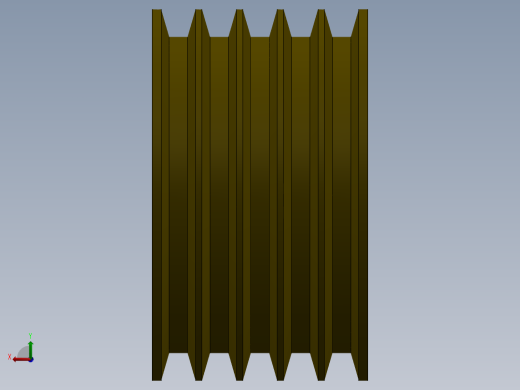 五重皮带轮--sw三维 3d模型设计图后视缩略图