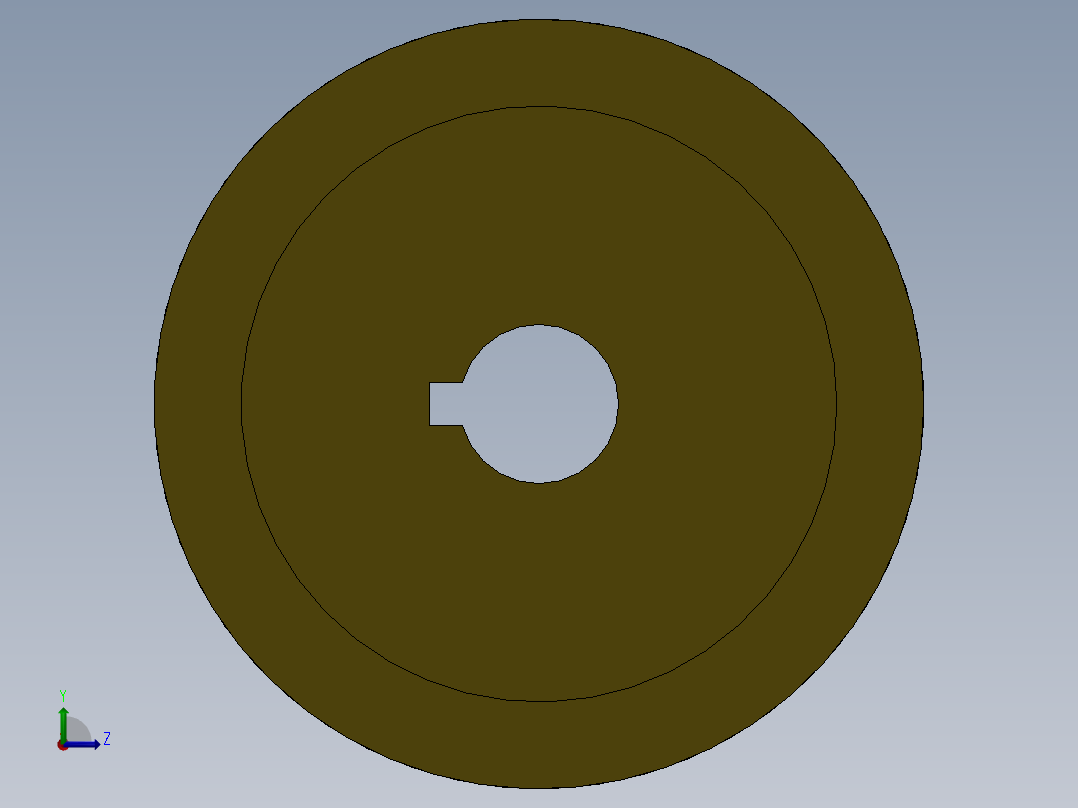 五重皮带轮--sw三维 3d模型设计图左视图