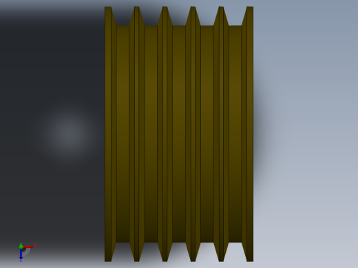 五重皮带轮--sw三维 3d模型设计图俯视缩略图