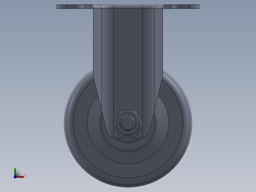 标准脚轮-WH-36025-76 2.5in RIGID PLATE MOUNTING H=89( 55.5x44.2mm pitch)前视缩略图
