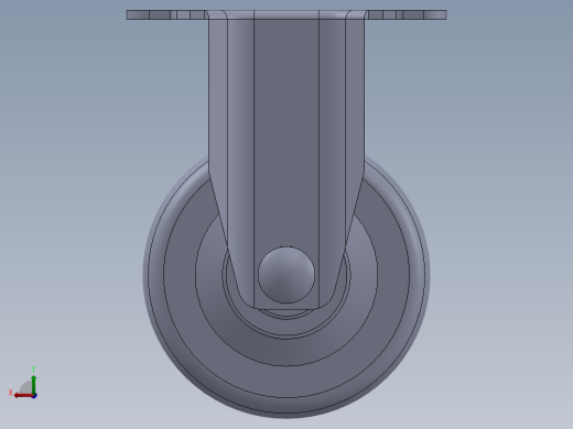 标准脚轮-WH-36025-76 2.5in RIGID PLATE MOUNTING H=89( 55.5x44.2mm pitch)后视缩略图