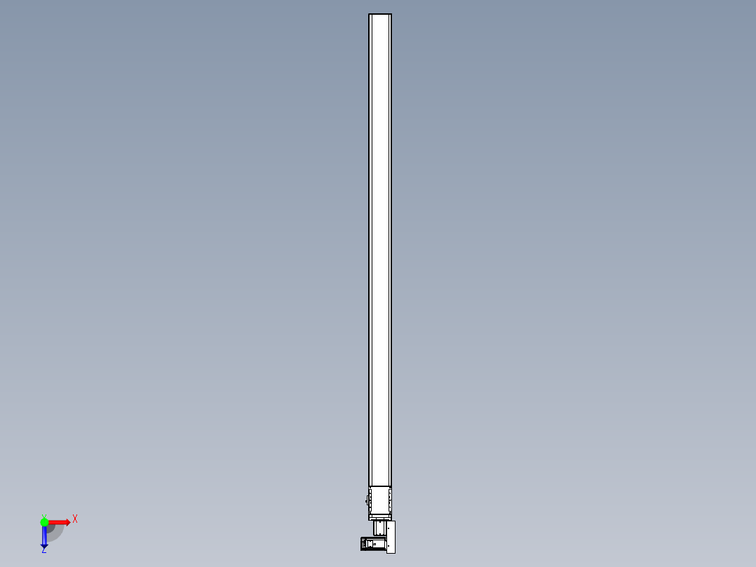 同步带全封闭直线模组TPA-HCB-105D-90-L2100-MR-Y-P20-N3俯视图